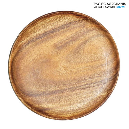 Acacia Wood Charcuterie Round Plate/Tray, 10" x 1"