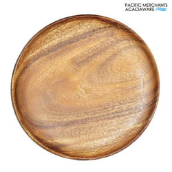 Wood Plates Round Acacia Wood Charcuterie Board - Plate/Tray/Charger 14"