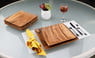 Acacia Wood Square Plates Chargers and Serving Trays, 10" x 10" x 1", Set of 4
