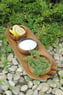 Acacia Wood 4-Piece Serving Set with 16" Appetizer/Bread Tray and 4" Round Nut & Dipping Bowls