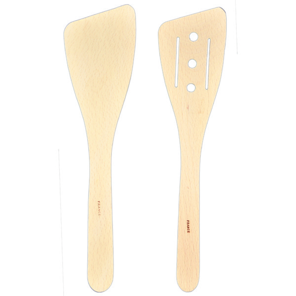Someone’s In A Brown & Blue Beechwood Slotted Spoon 33Cm Mood